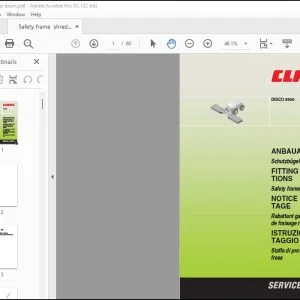 CLAAS Mower DISCO 8550 Safety frame / shredder drum Fitting instructions Manual_DE_EN_FR_IT_ES - PDF DOWNLOAD