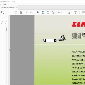 CLAAS Mowers DISCO 2700 CONTOUR 2650 PLUS 2650 Left swather disc Fitting Instructions Manual_EN_DE_FR_EN_ES_IT - PDF