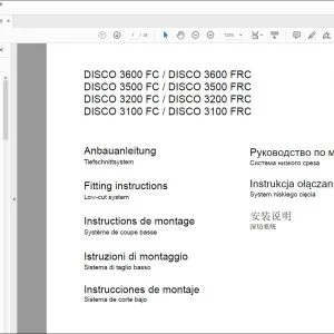 CLAAS Mowers DISCO 3600 FC  DISCO 3600 FRC 3500 FC  DISCO 3500 FRC 3200 FC  DISCO 3200 FRC 3100 FC  DISCO 3100 FRC Fitting instructions Manual_DE_EN_FR_IT_ES