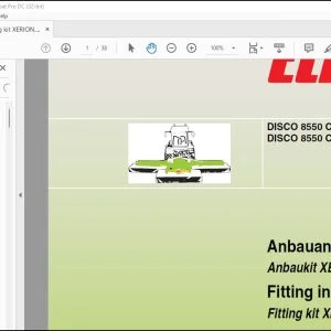 CLAAS Mowers DISCO 8550 C 8550 C Plus Fitting kit XERION Fitting Instructions Manual_EN_DE - PDF DOWNLOAD