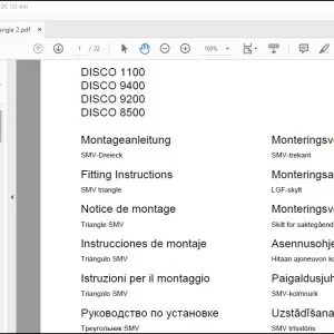 CLAAS Mowers LINER DISCO 1100 9400 9200 8500 SMV triangle Fitting Instructions Manual_DE_EN_FR_ES_IT_RU - PDF DOWNLOAD