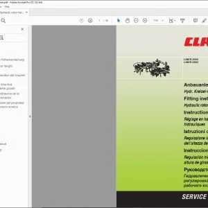 CLAAS Swather LINER 2900 LINER 2800 Hydraulic rotor height adjustment Fitting Instructions Manual_DE_EN_FR_IT_ES_RU - PDF DOWNLOAD