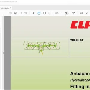CLAAS TEDDER VOLTO 64 Hydraulic windrowing rubber Fitting Instructions Manual_DE_EN_FR_IT_ES -  PDF DOWNLOAD