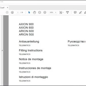 CLAAS TELEMATICS AXION 900 800 600 500 Fitting Instructions Manual_DE_EN_FR -  PDF DOWNLOAD