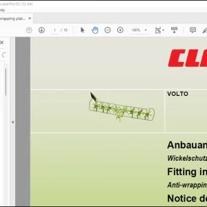 CLAAS Tedders VOLTO Anti-wrapping platesFitting Instructions Manual_DE_EN_FR_IT_ES  - PDF DOWNLOAD