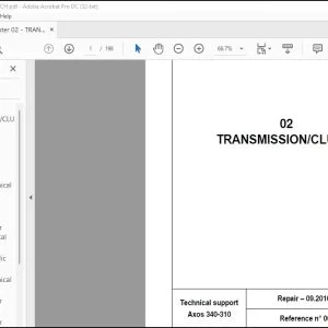 CLAAS Tractor AXOS 340-310 Technical Systems Manual - PDF DOWNLOAD