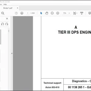 CLAAS Tractor Axion 850-810 Diagnostics TECHINCAL System MANUAL - PDF  DOWNLOAD