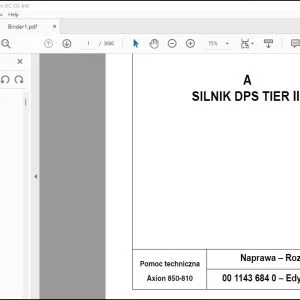 CLAAS Tractor Axion 850-810 Naprawa TECHINCAL System MANUAL -  PDF DOWNLOAD (Polish)