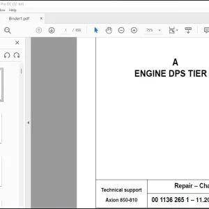 CLAAS Tractor Axion 850-810 TECHINCAL System MANUAL - PDF DOWNLOAD