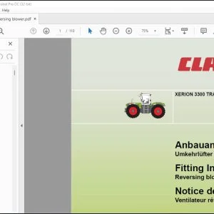 CLAAS Tractor XERION 3300 TRAC VC Reversing blower Fitting instructions Manual_DE_EN_FR_ - PDF DOWNLOAD