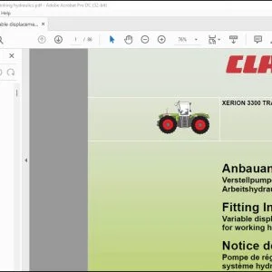 CLAAS Tractor XERION 3300 TRAC VC Variable displacement pumpfor working hydraulics Fitting instructions Manual_DE_EN_FR_- PDF DOWNLOAD