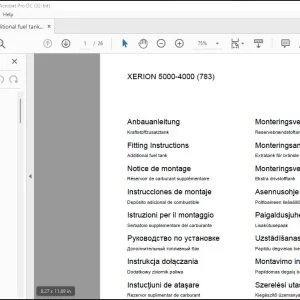 CLAAS Tractor XERION 5000-4000 (783) Additional fuel tank Fitting instructions Manual_DE_EN_FR_RU - PDF DOWNLOAD