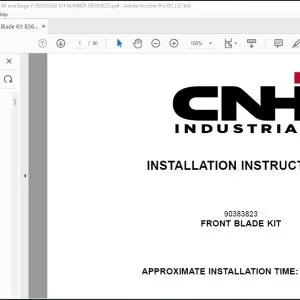 CNH Front Blade Kit 836C 836C AWD Tier 4B & Stage V Installation Instructions Manual 90383828 - PDF DOWNLOAD