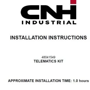 CNH Telematics Kit CX26C CX30C CX33C CX37C E26C E30C E33C E37C Mini Excavator Installation Instructions Manual