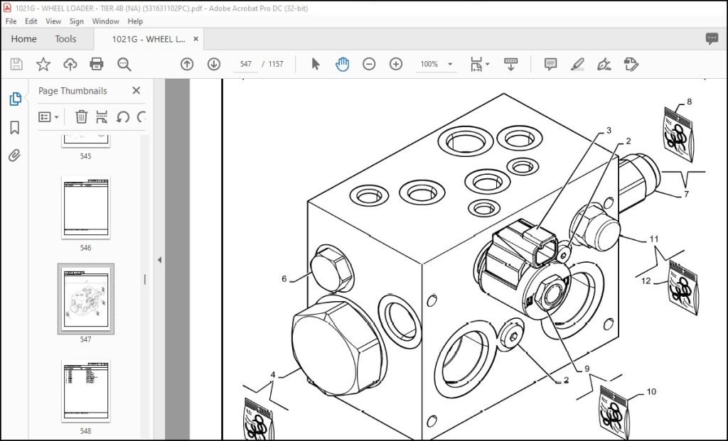 Case 1021G Wheel Loader Tier 4B Parts Catalog Manual - PDF DOWNLOAD ...