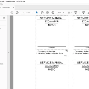 Case 1085C Excavator Service Manual 8-14930 - PDF DOWNLOAD