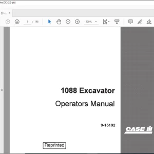 Case 1088 Excavator Operators Manual 9-15192 - PDF DOWNLOAD