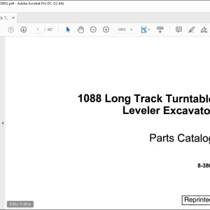 Case 1088 Long Track Turntable Leveler Excavator Parts Catalog Manual 8-3865 - PDF DOWNLOAD