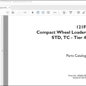 Case 121F Compact Wheel Loader STD TC - Tier 4 Parts Catalog Manual 47830195 - PDF DOWNLOAD