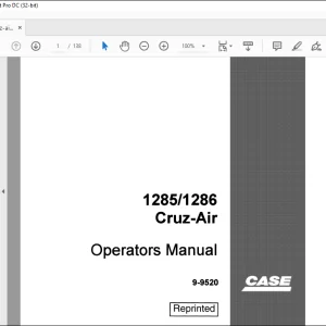 Case 1285 1286 Cruz-Air Operators Manual 9-9520 - PDF DOWNLOAD