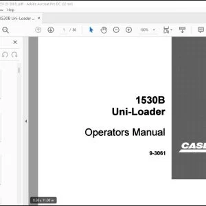 Case 1530B Uni-Loader Operators Manual 9-3061 - PDF DOWNLOAD