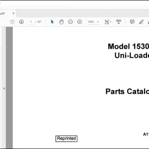 Case 1530B Uni-Loader Parts Catalog Manual A1197 - PDF DOWNLOAD