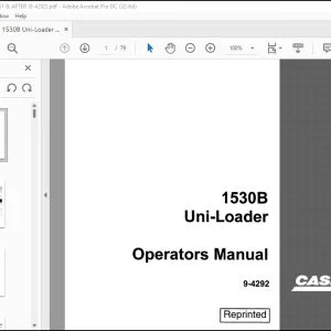 Case 1530B Uni-Loaders Operators Manual 9-4292 - PDF DOWNLOAD