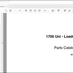 Case 1700 Uni-Loader Parts Catalog Manual E1150 - PDF DOWNLOAD