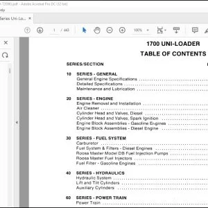 Case 1700 Uni-Loader Service Manual - PDF DOWNLOAD