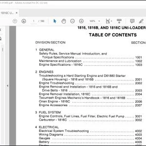 Case 1816 1816B & 1816C Uni-Loaders Service Manual 8-41040 - PDF DOWNLOAD