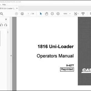 Case 1816 Uni-Loader Operators Manual 9-4277 - PDF DOWNLOAD