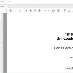 Case 1816 Uni-Loader Parts Catalog Manual 8-1352 - PDF DOWNLOAD