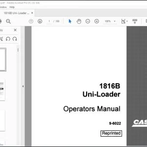 Case 1816B Uni-Loader Operators Manual 9-6022 - PDF DOWNLOAD