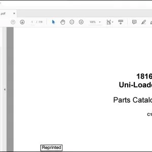 Case 1816B Uni-Loader Parts Catalog Manual C1366 - PDF DOWNLOAD