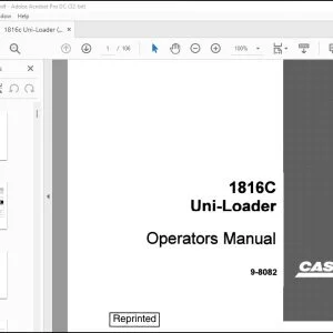 Case 1816C Uni-Loader Operators Manual 9-8082 - PDF DOWNLOAD