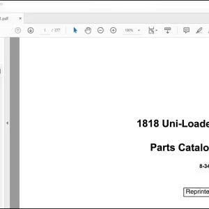 Case 1818 Uni-Loader Parts Catalog Manual 8-3411 - PDF DOWNLOAD