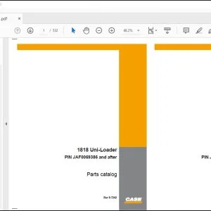 Case 1818 Uni-Loader Parts Catalog Manual 8-7242 - PDF DOWNLOAD