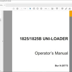 Case 1825 1825B Uni-Loader Operator's Manual 9-25773 - PDF DOWNLOAD