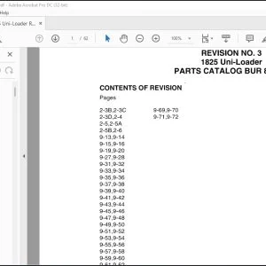 Case 1825 Uni-Loader Parts Catalog Manual 8-7252R3 - PDF DOWNLOAD