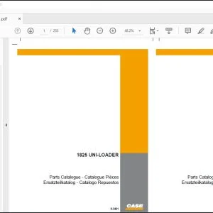 Case 1825 Uni-Loader Parts Catalogue Manual 8-3421 - PDF DOWNLOAD