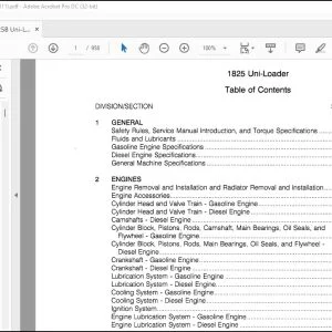 Case 1825 Uni-Loader Service Manual 8-70071 - PDF DOWNLOAD