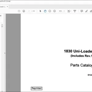 Case 1830 Uni-Loader Parts Catalog Manual D1245 - PDF DOWNLOAD