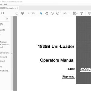 Case 1835B Uni-Loader Operators Manual 9-8932 - PDF DOWNLOAD