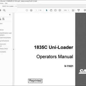 Case 1835C Uni-Loader Operators Manual 9-11021 - PDF DOWNLOAD