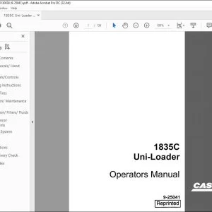 Case 1835C Uni-Loader Operators Manual 9-25041 - PDF DOWNLOAD