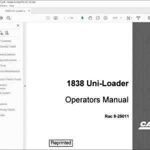Case 1838 Uni-Loader Operators Manual 9-25011 - PDF DOWNLOAD
