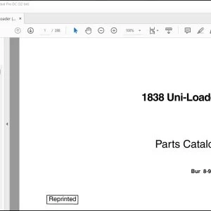 Case 1838 Uni-Loader Parts Catalog Manual 8-9641 - PDF DOWNLOAD