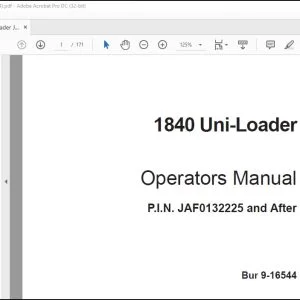 Case 1840 Uni-Loader Operators Manual 9-16544 - PDF DOWNLOAD