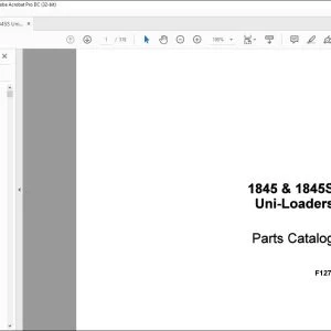 Case 1845 & 1845S Uni-Loaders Parts Catalog Manual F1277 - PDF DOWNLOAD