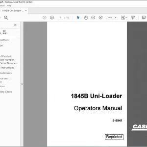 Case 1845B Uni-Loader Operators Manual 9-8941 - PDF DOWNLOAD